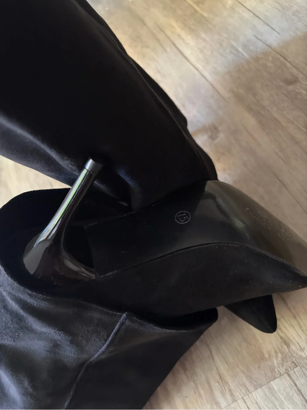 Classic Black Over-the-Knee Pointed-Toe Boot